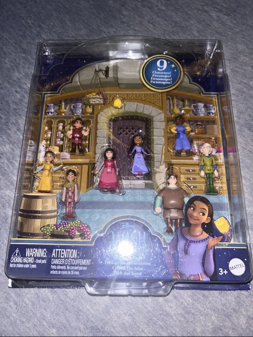 Disney Wish Kingdom of Rosas Character Small Figure Set 10 Posable Mini Doll Toy